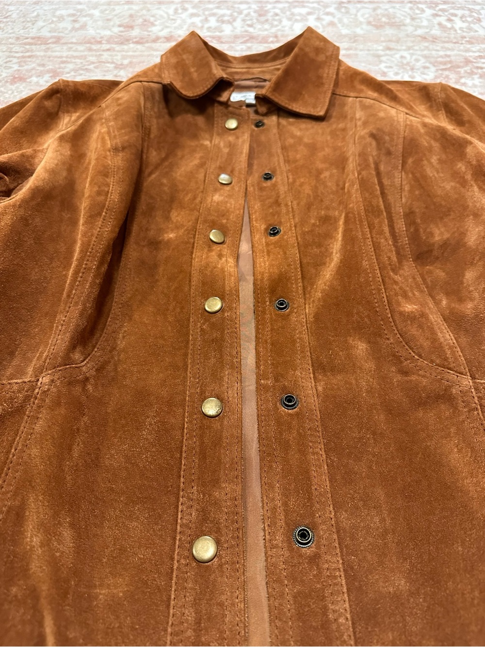 Vintage 🤎 Genuine Suede Leather Jacket - Copper - Picture 3 of 14